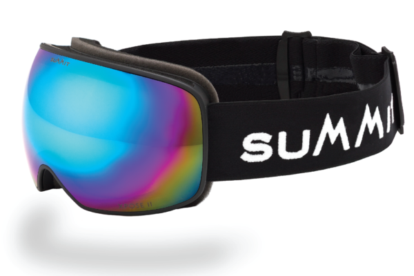 Magnetic Xpose II Ski Goggles, Black with Blue Lens (Medium/Large Fit) - Flex